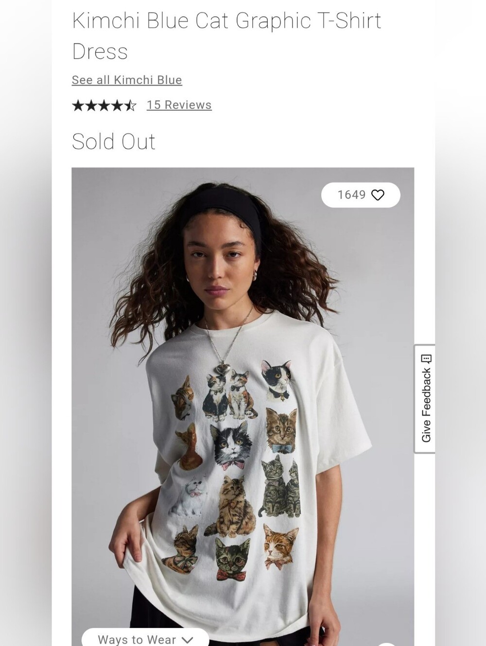 Adprable Cat Graphic Oversized T-Shirt - L/XL